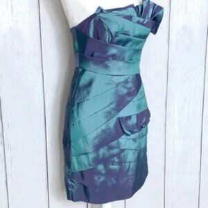 LM Collection Iridescent Blue Green Purple Dress.    Make Offer!